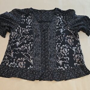 Lucky Brand Dark Patterned Blouse
